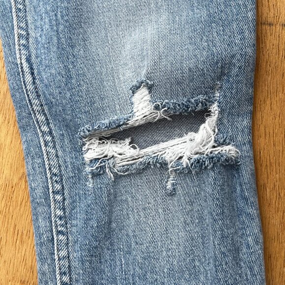 RE/DONE 90s HIGH RISE ANKLE CROP JEANS WOMEN’S sz 24 Button Fly Blue Stretch NWT - Picture 7 of 16